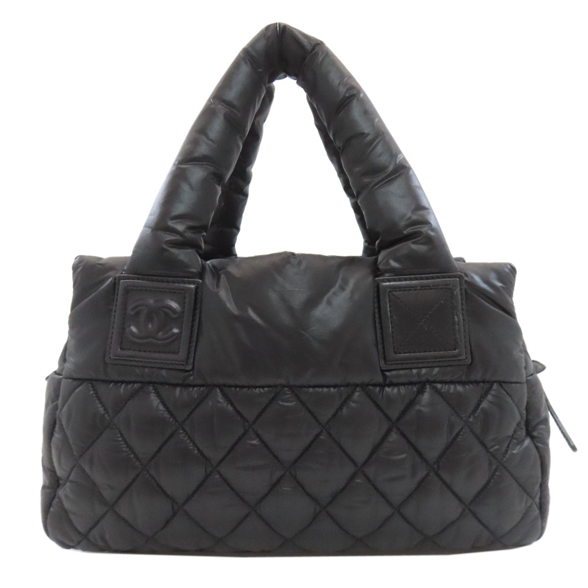 CHANEL シャネル コココクーン シルバー金具 ハンドバッグ ナイロン レディース 中古