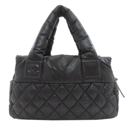CHANEL シャネル コココクーン シルバー金具 ハンドバッグ ナイロン レディース 中古