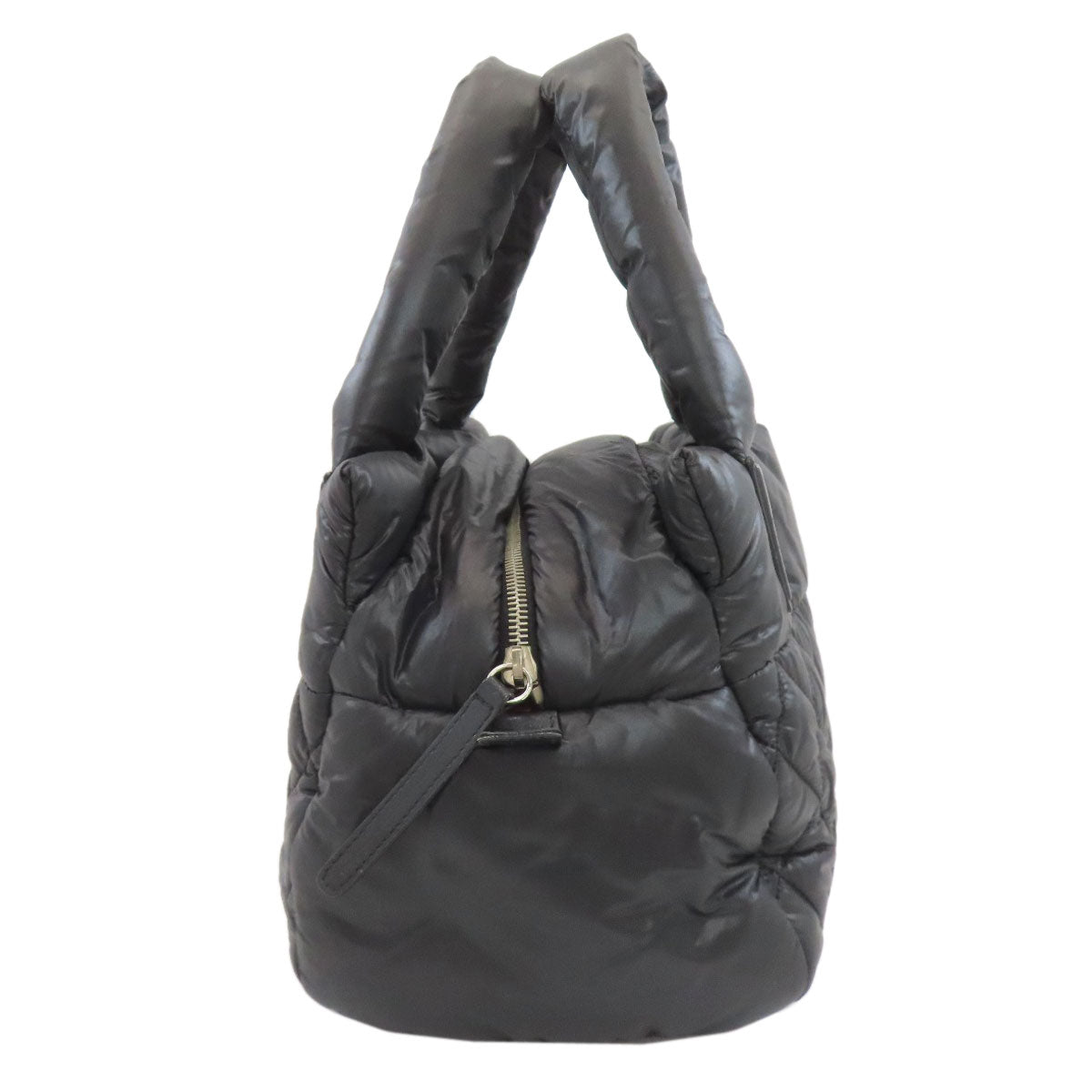 CHANEL シャネル コココクーン シルバー金具 ハンドバッグ ナイロン レディース 中古