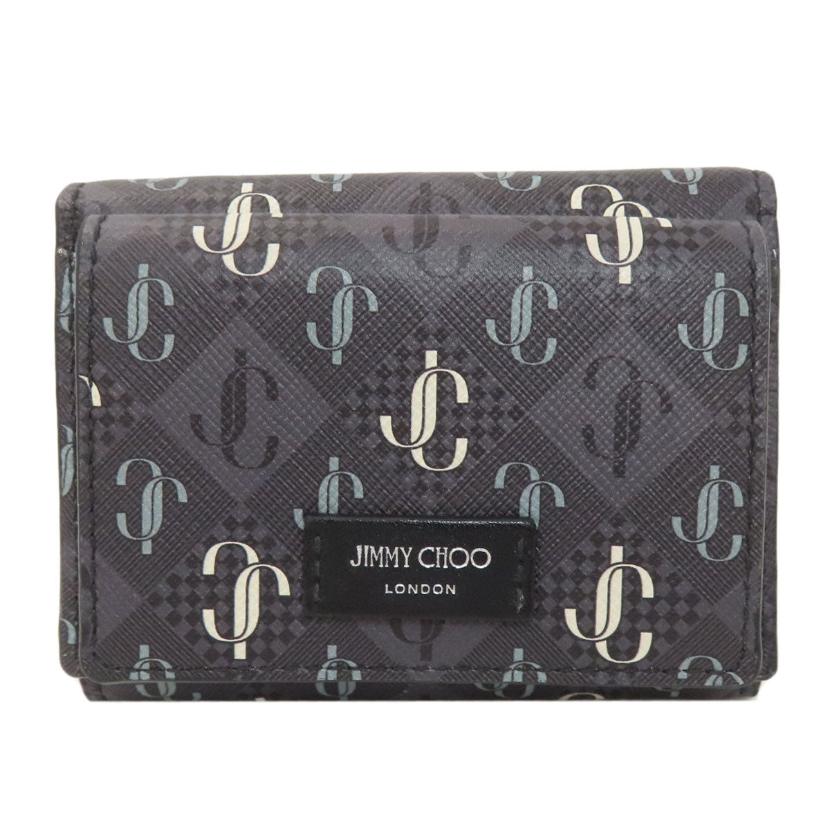 Jimmy Choo ジミーチュウ ロゴ 三つ折り財布 二つ折り財布（小銭入れあり） レザー レディース 中古