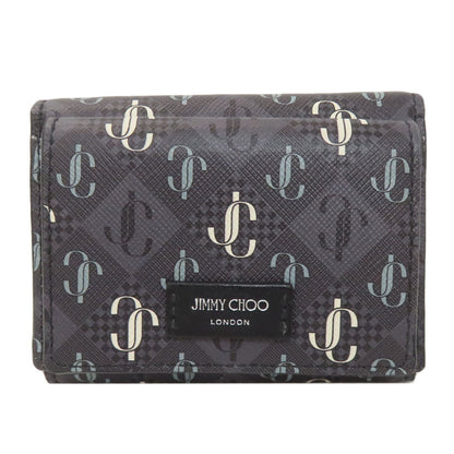 Jimmy Choo ジミーチュウ ロゴ 三つ折り財布 二つ折り財布（小銭入れあり） レザー レディース 中古