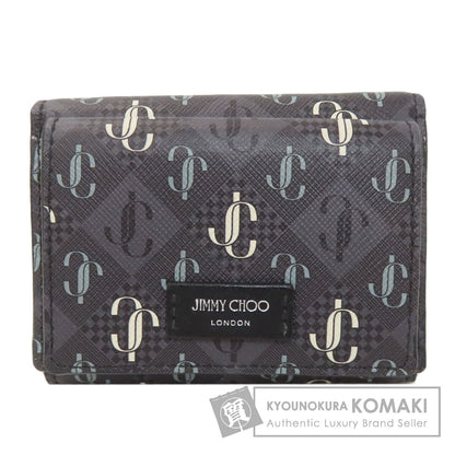 Jimmy Choo ジミーチュウ ロゴ 三つ折り財布 二つ折り財布（小銭入れあり） レザー レディース 中古