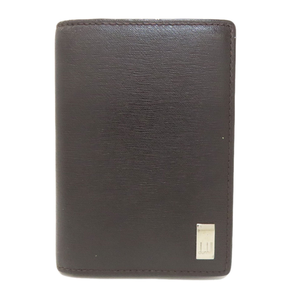 Dunhill ダンヒル サイドカー ガンメタル カードケース レザー メンズ 中古