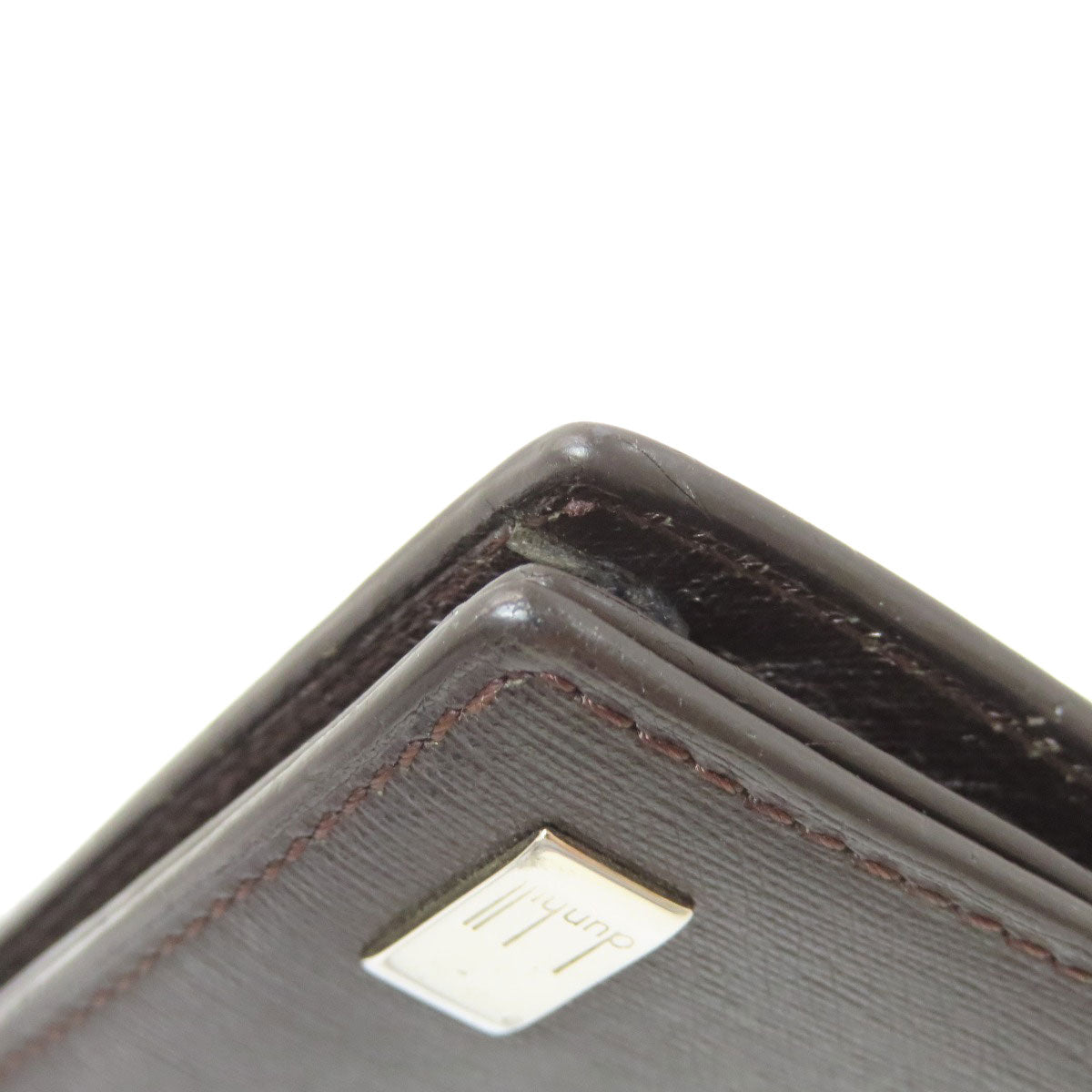 Dunhill ダンヒル サイドカー ガンメタル カードケース レザー メンズ 中古