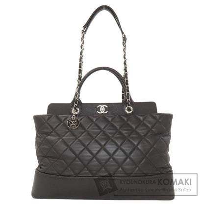 CHANEL シャネル マトラッセ シルバー金具 2WAY トートバッグ カーフ レディース 中古