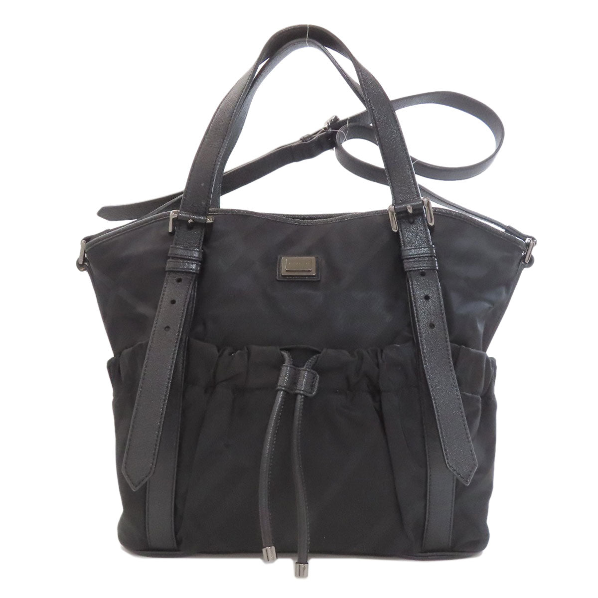 BURBERRY バーバリー チェック柄 2WAY トートバッグ ナイロン レディース 中古