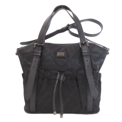 BURBERRY バーバリー チェック柄 2WAY トートバッグ ナイロン レディース 中古