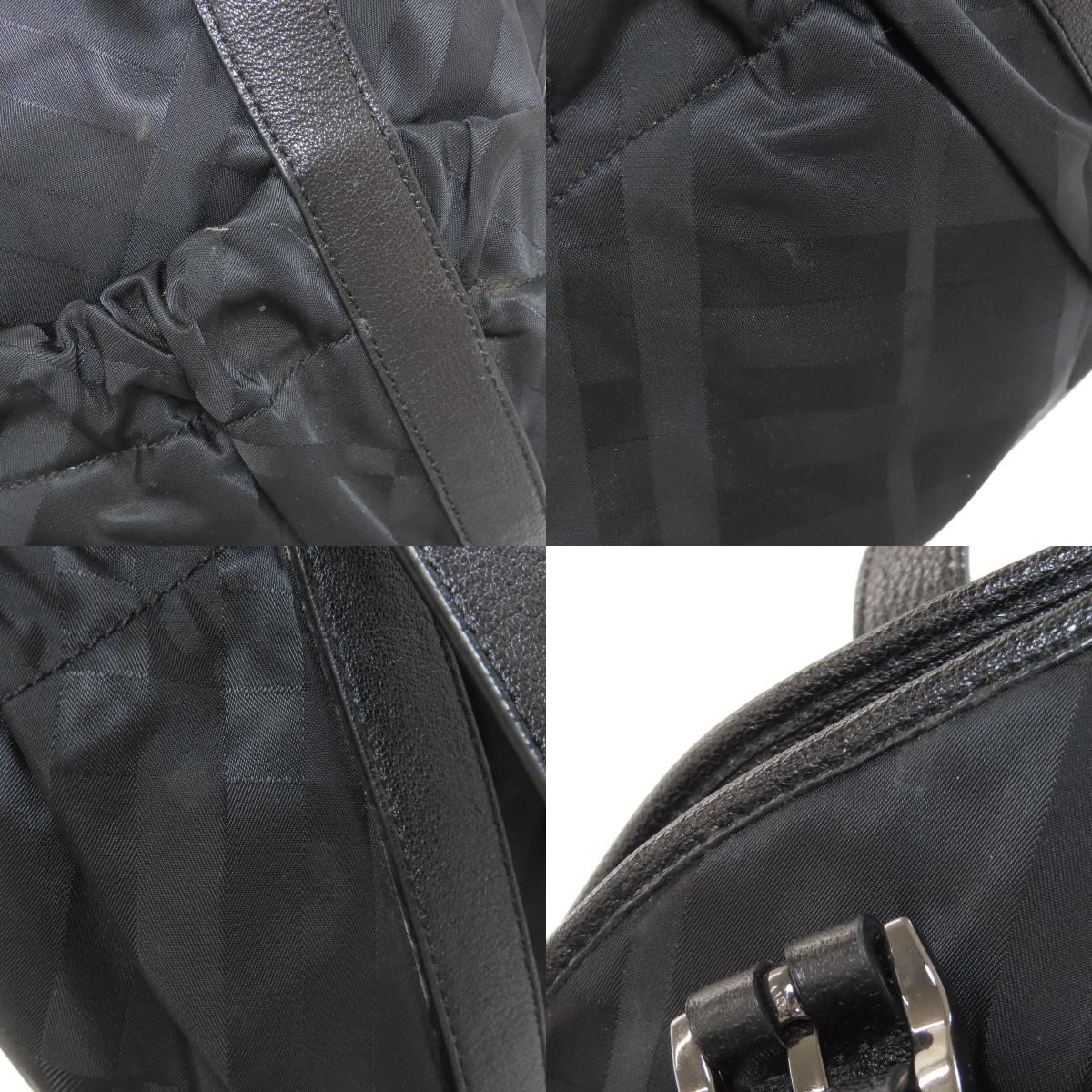 BURBERRY バーバリー チェック柄 2WAY トートバッグ ナイロン レディース 中古