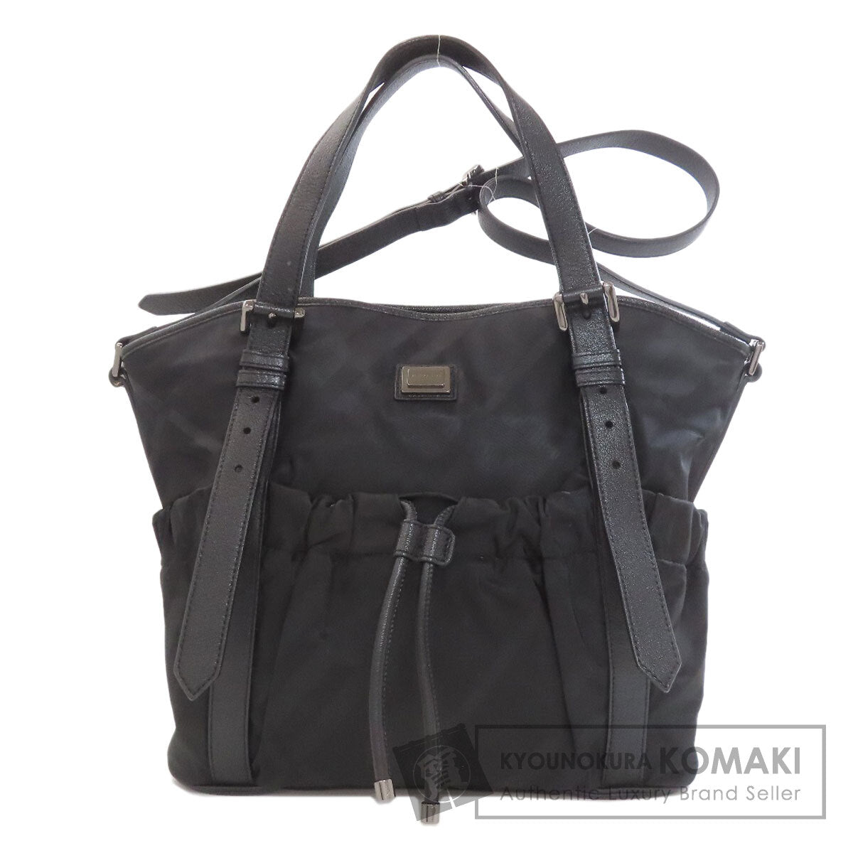 BURBERRY バーバリー チェック柄 2WAY トートバッグ ナイロン レディース 中古