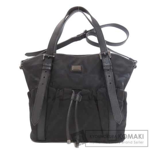 BURBERRY バーバリー チェック柄 2WAY トートバッグ ナイロン レディース 中古
