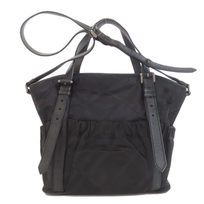 BURBERRY バーバリー チェック柄 2WAY トートバッグ ナイロン レディース 中古