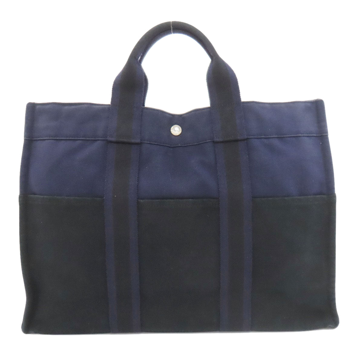 HERMES エルメス サックフール トゥMM ハンドバッグ キャンバス レディース 中古