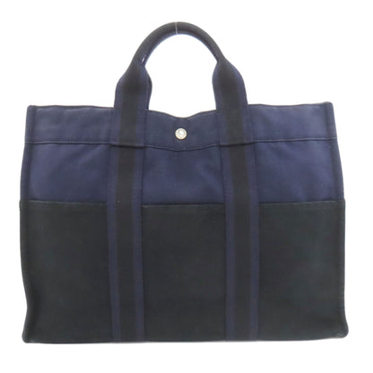 HERMES エルメス サックフール トゥMM ハンドバッグ キャンバス レディース 中古