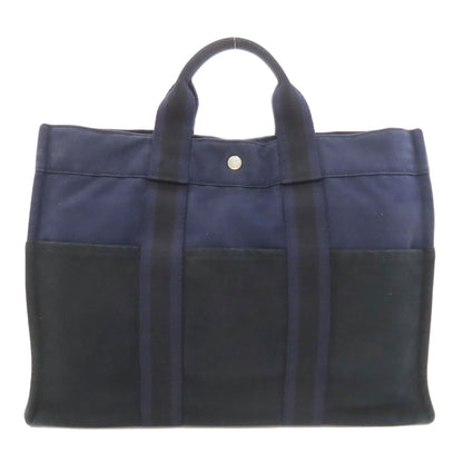 HERMES エルメス サックフール トゥMM ハンドバッグ キャンバス レディース 中古