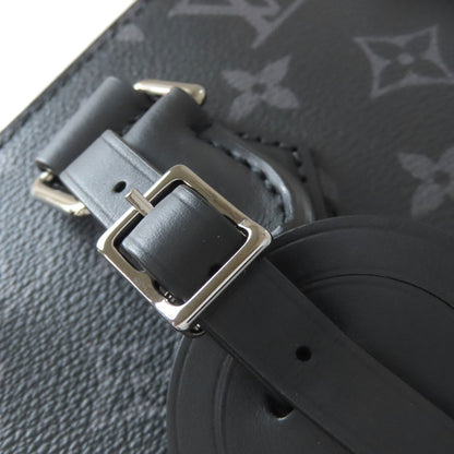 LOUIS VUITTON ルイヴィトン M46456 サックプラ・クロス ハンドバッグ モノグラムエクリプス メンズ 中古