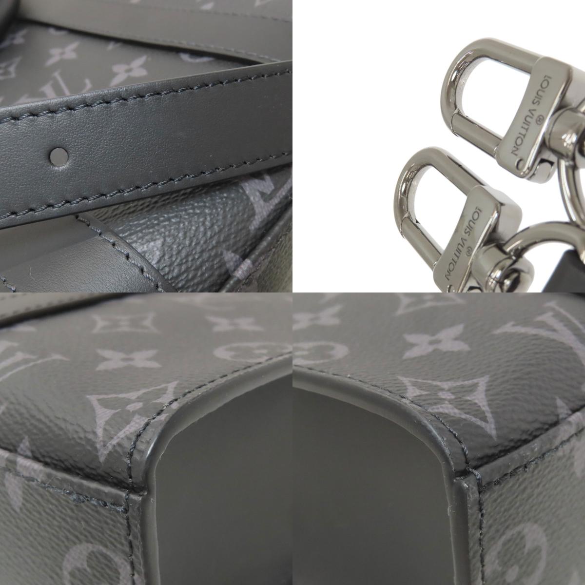 LOUIS VUITTON ルイヴィトン M46456 サックプラ・クロス ハンドバッグ モノグラムエクリプス メンズ 中古