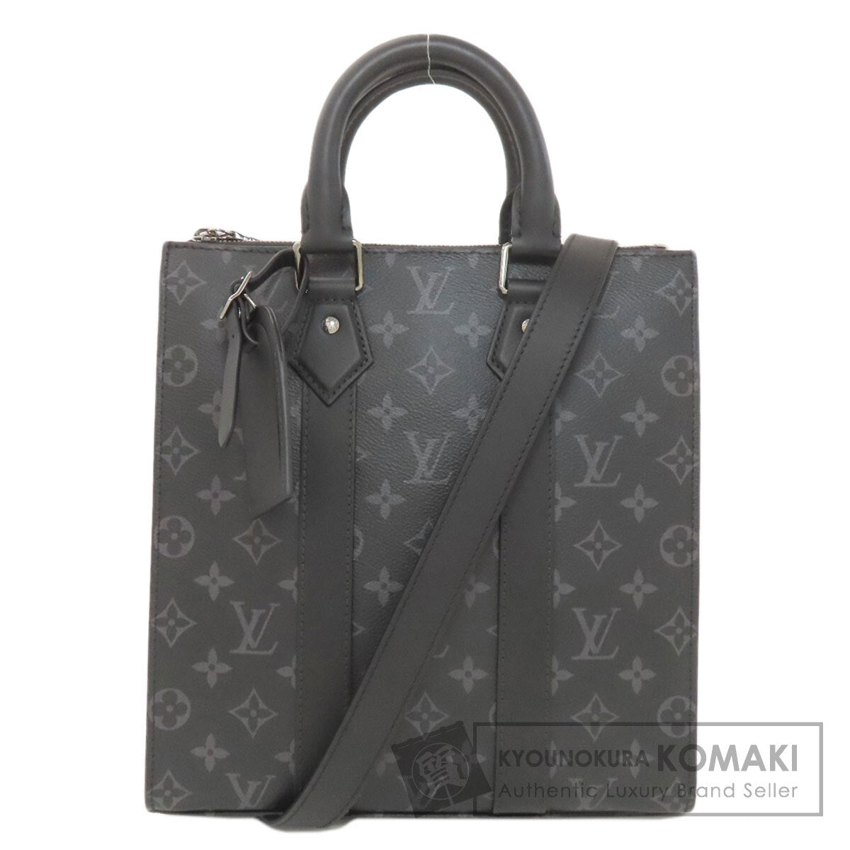 LOUIS VUITTON ルイヴィトン M46456 サックプラ・クロス ハンドバッグ モノグラムエクリプス メンズ 中古