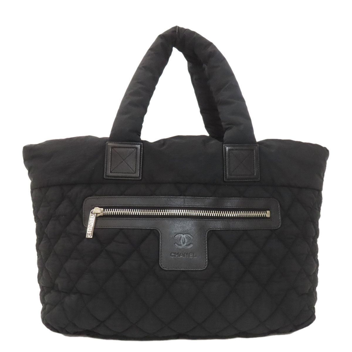 CHANEL シャネル コココクーン シルバー金具 トートバッグ ナイロン レディース 中古