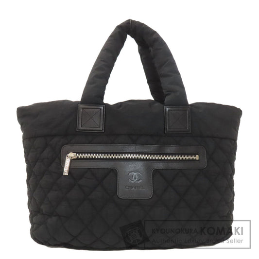 CHANEL シャネル コココクーン シルバー金具 トートバッグ ナイロン レディース 中古