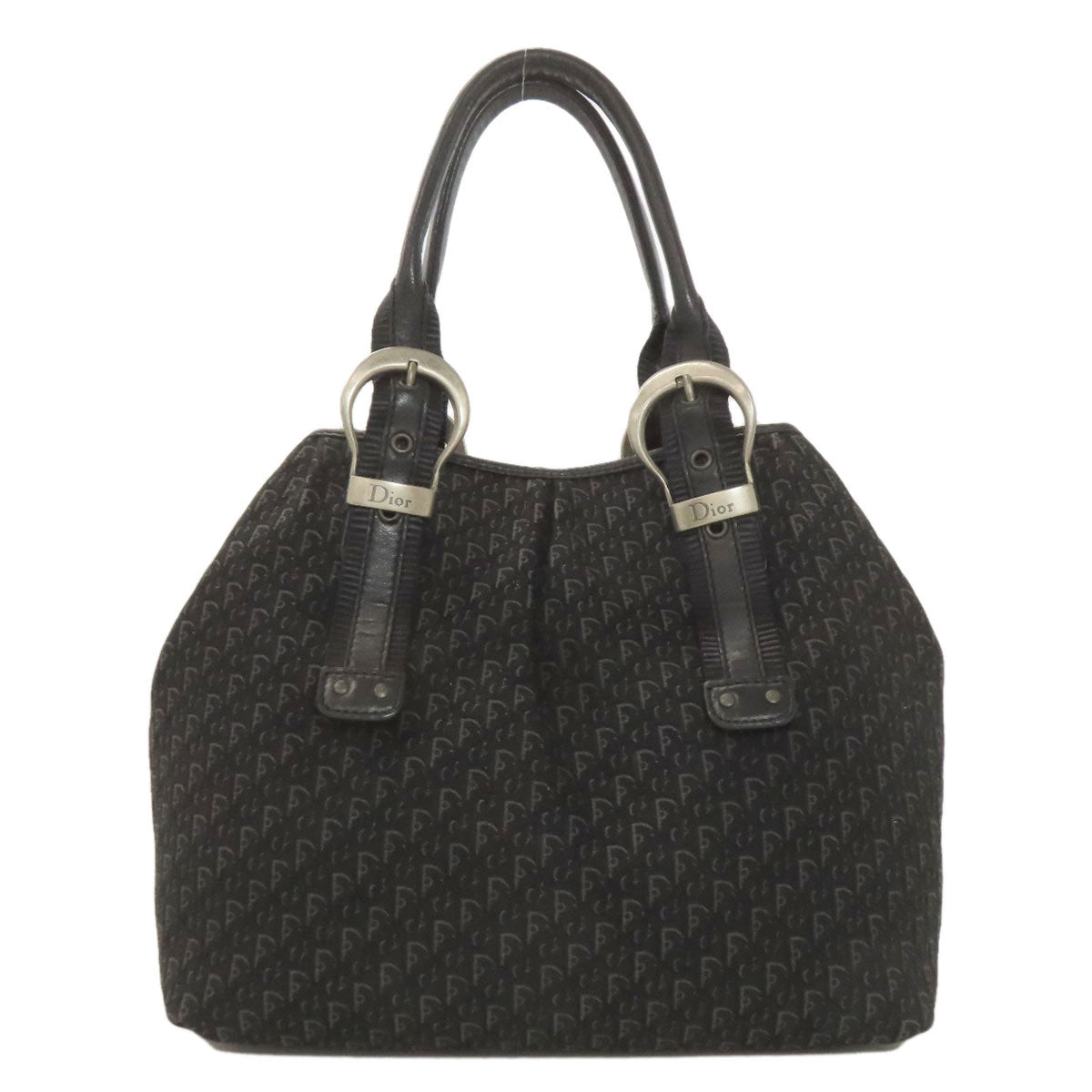 CHRISTIAN DIOR クリスチャンディオール トロッター柄 トートバッグ キャンバス レディース 中古