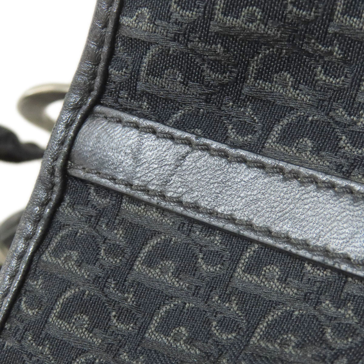 CHRISTIAN DIOR クリスチャンディオール トロッター柄 トートバッグ キャンバス レディース 中古