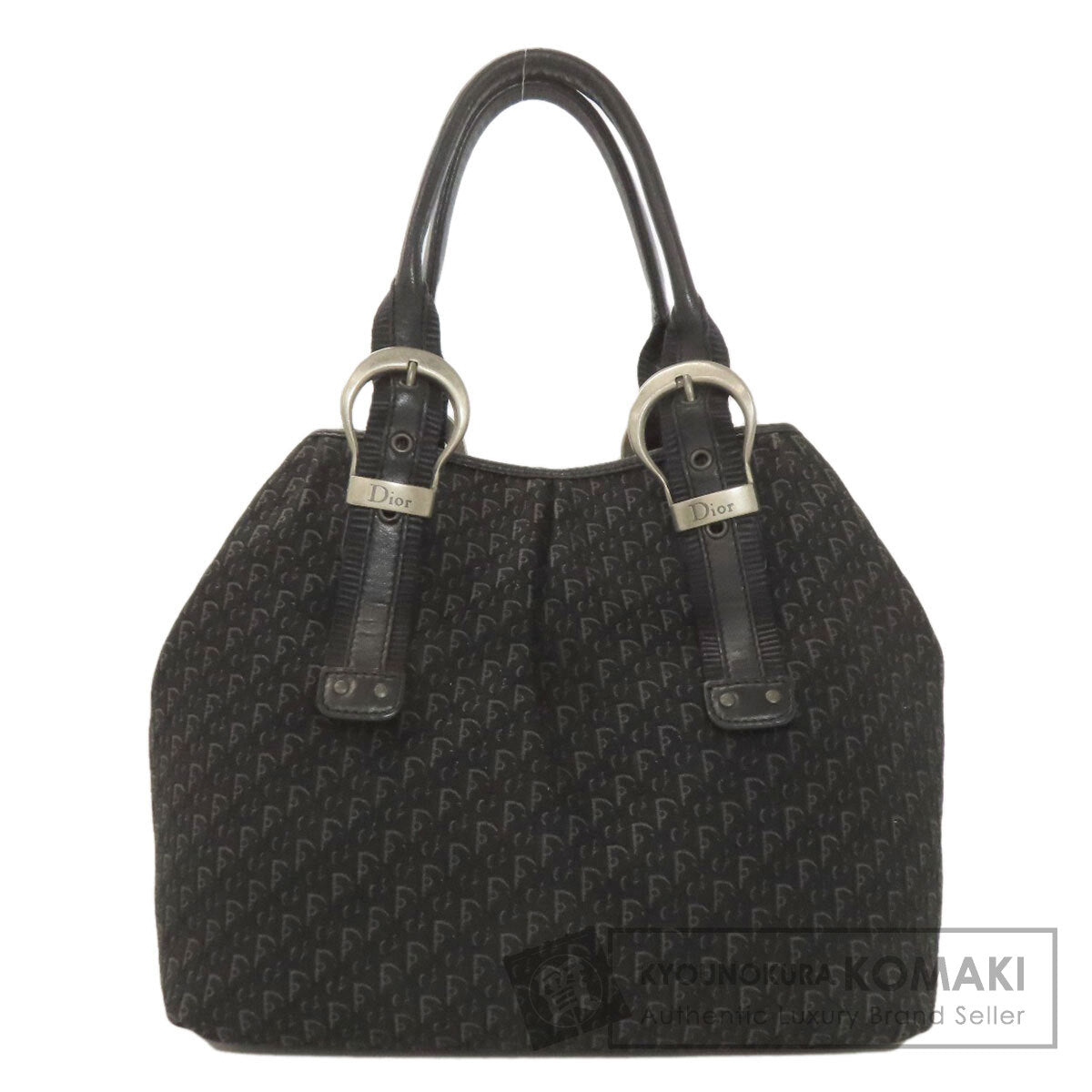 CHRISTIAN DIOR クリスチャンディオール トロッター柄 トートバッグ キャンバス レディース 中古