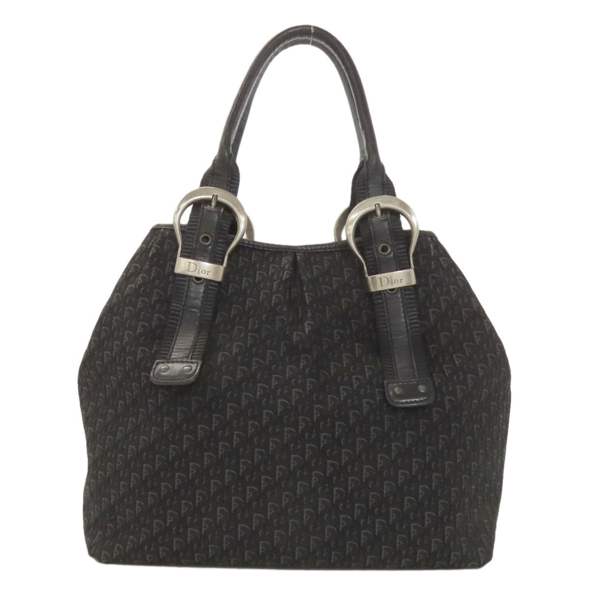 CHRISTIAN DIOR クリスチャンディオール トロッター柄 トートバッグ キャンバス レディース 中古