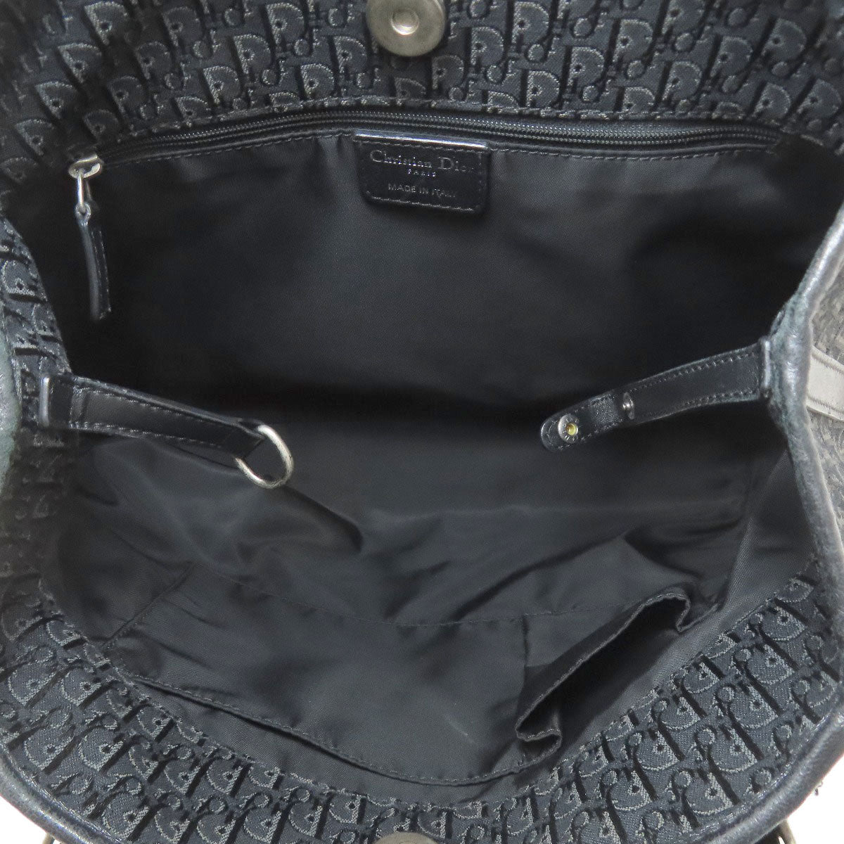 CHRISTIAN DIOR クリスチャンディオール トロッター柄 トートバッグ キャンバス レディース 中古