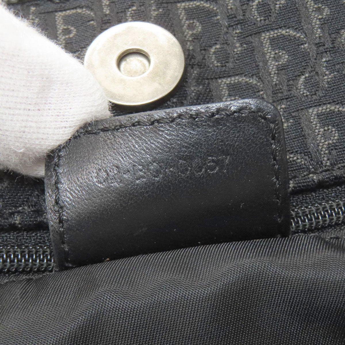 CHRISTIAN DIOR クリスチャンディオール トロッター柄 トートバッグ キャンバス レディース 中古