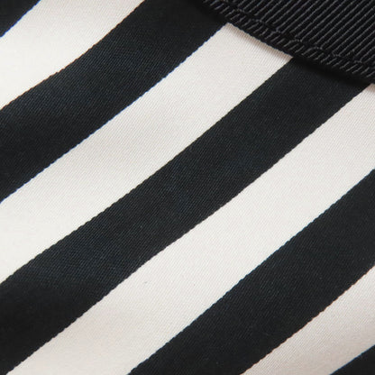 CHANEL シャネル チェーントート ボーダー ココマーク シルバー金具 トートバッグ ナイロン レディース 中古