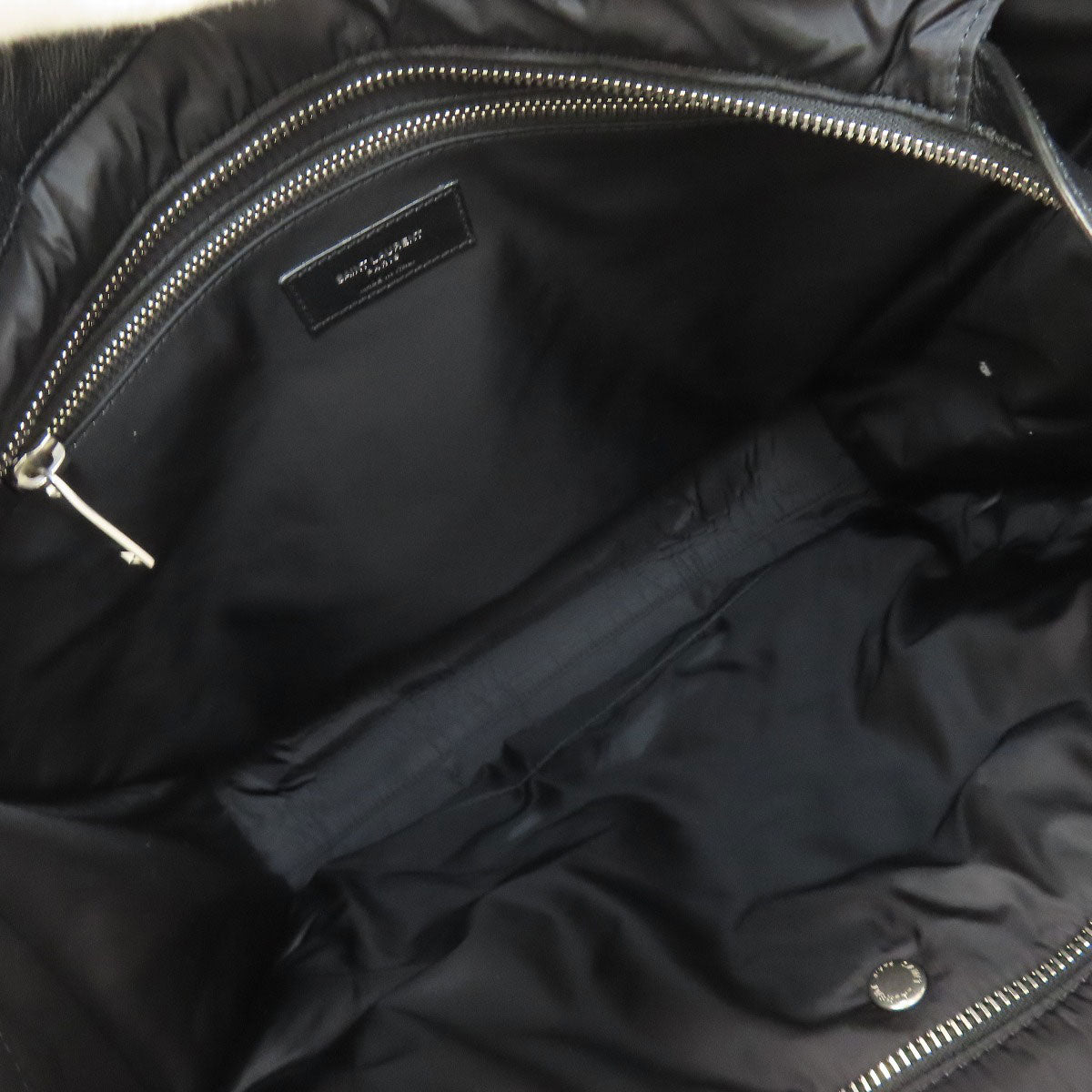 SAINT LAURENT サンローラン ロゴ トートバッグ ナイロン レディース 中古