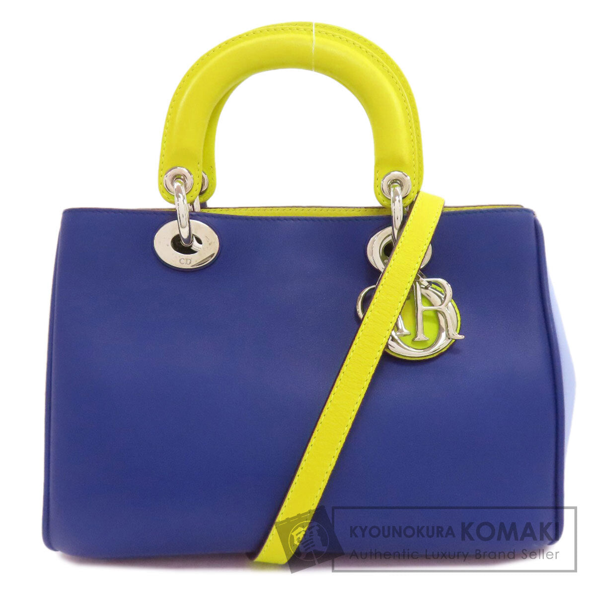 CHRISTIAN DIOR クリスチャンディオール ディオリッシモ 2WAY ハンドバッグ カーフ レディース 中古