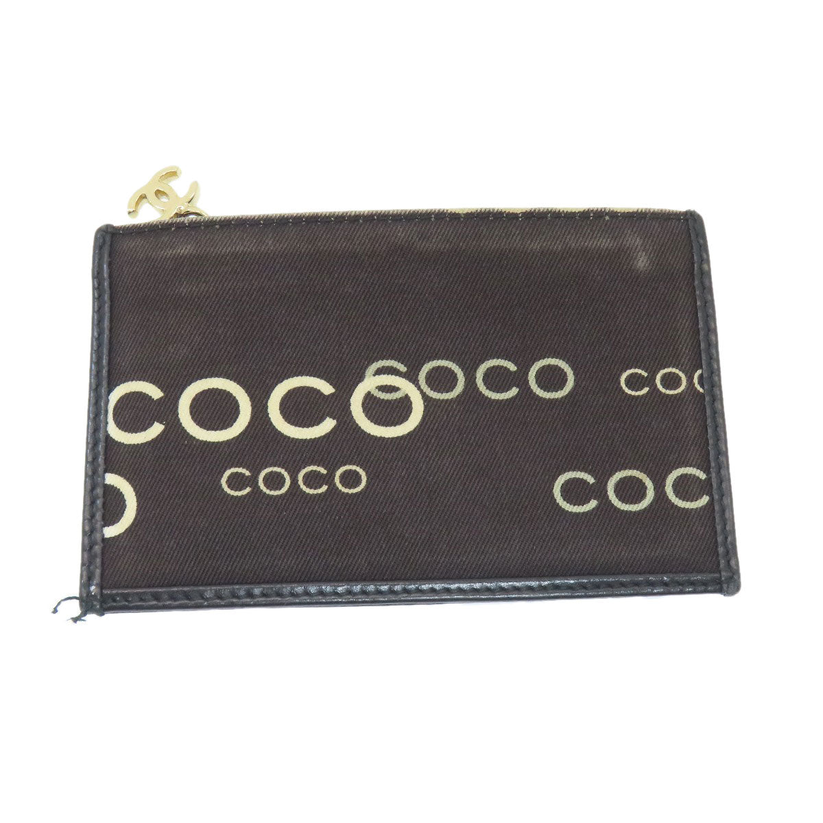 CHANEL シャネル COCOプリント ゴールド金具 トートバッグ キャンバス レディース 中古