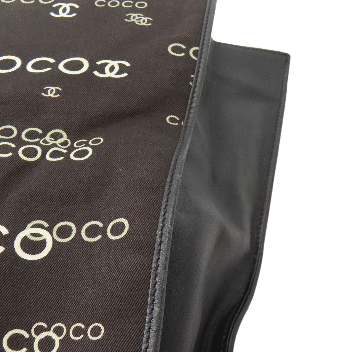 CHANEL シャネル COCOプリント ゴールド金具 トートバッグ キャンバス レディース 中古