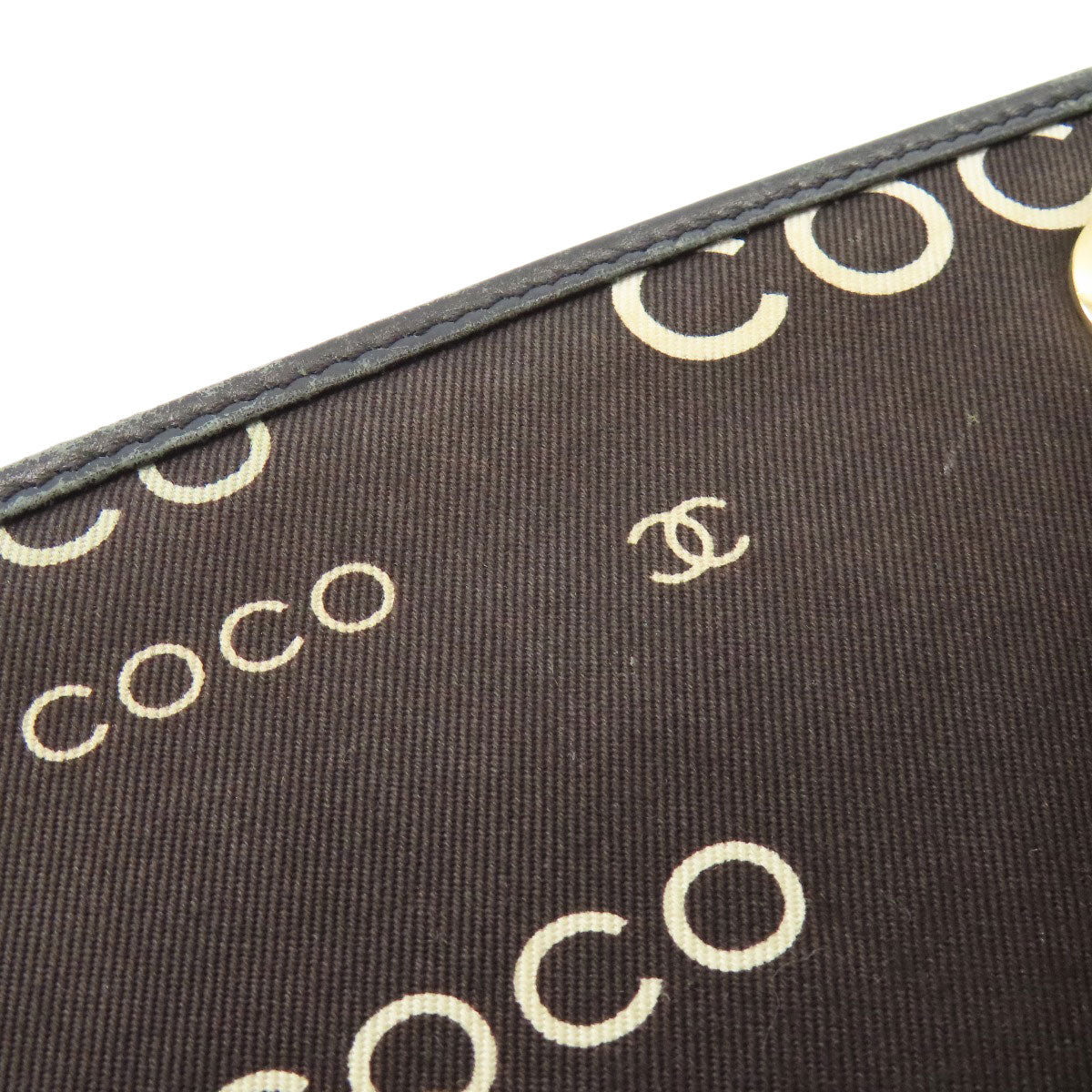 CHANEL シャネル COCOプリント ゴールド金具 トートバッグ キャンバス レディース 中古