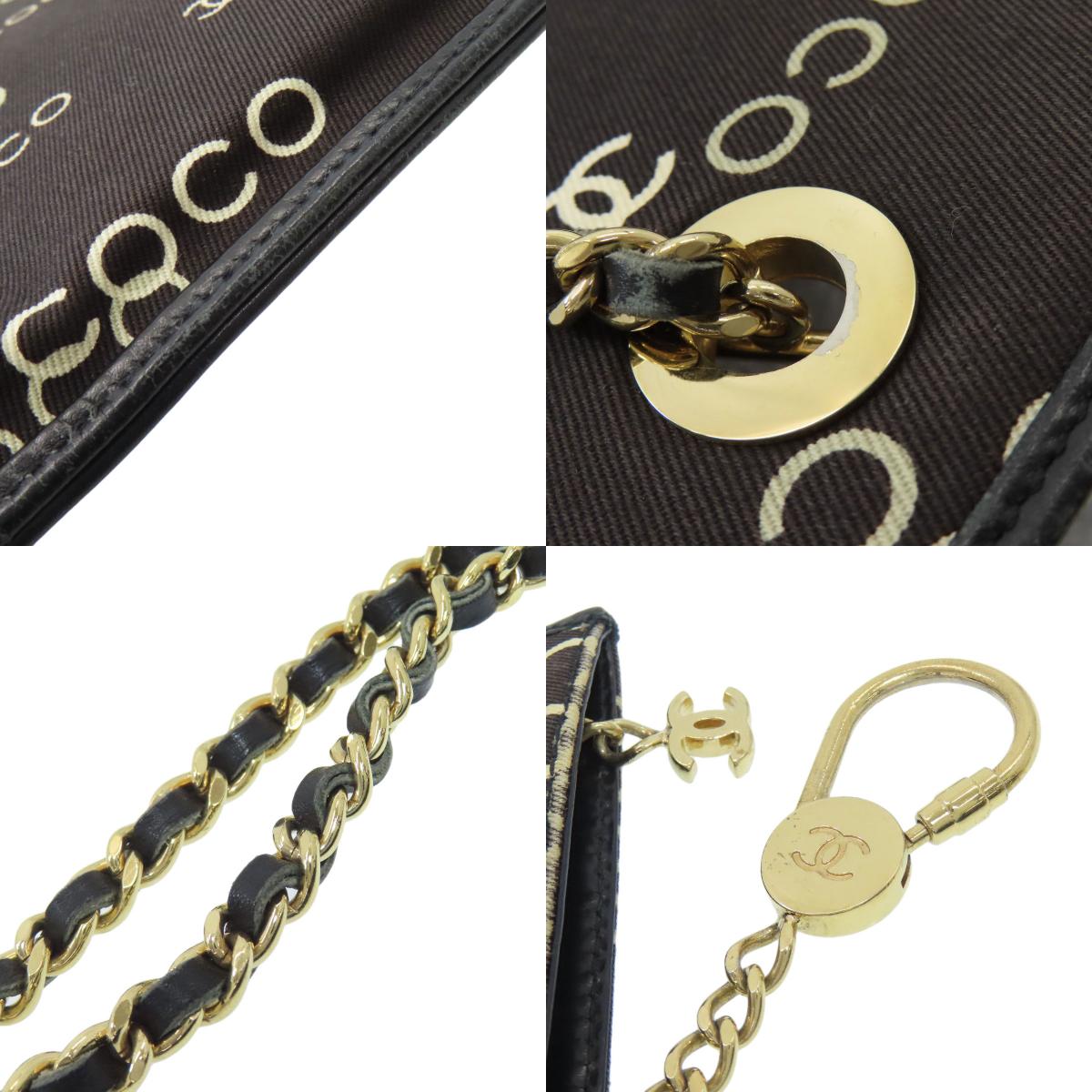 CHANEL シャネル COCOプリント ゴールド金具 トートバッグ キャンバス レディース 中古