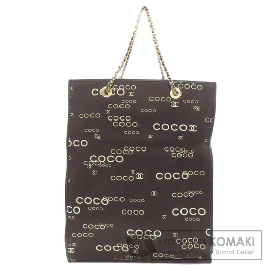 CHANEL シャネル COCOプリント ゴールド金具 トートバッグ キャンバス レディース 中古