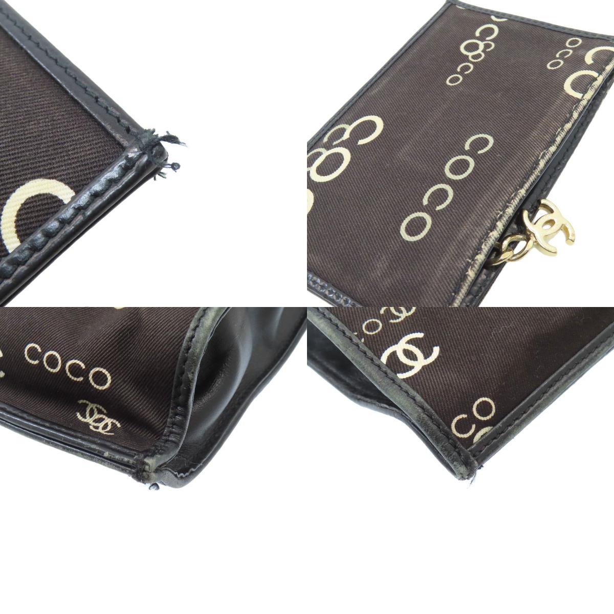 CHANEL シャネル COCOプリント ゴールド金具 トートバッグ キャンバス レディース 中古