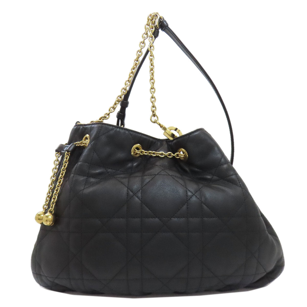 CHRISTIAN DIOR クリスチャンディオール ディオール アミ マクロカナ―ジュ ショルダーバッグ レザー レディース 中古