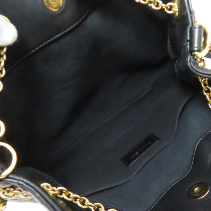 CHRISTIAN DIOR クリスチャンディオール ディオール アミ マクロカナ―ジュ ショルダーバッグ レザー レディース 中古