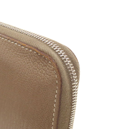 HERMES エルメス エブリン アザップロング エトープ シルバー金具 長財布（小銭入れあり） シェーブル レディース 中古