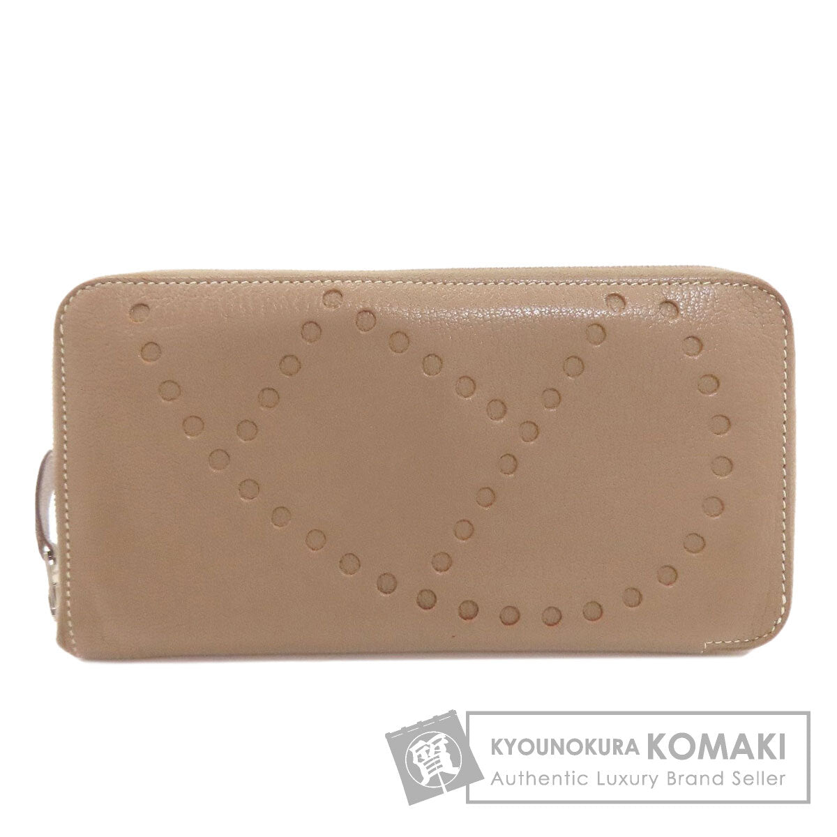 HERMES エルメス エブリン アザップロング エトープ シルバー金具 長財布（小銭入れあり） シェーブル レディース 中古