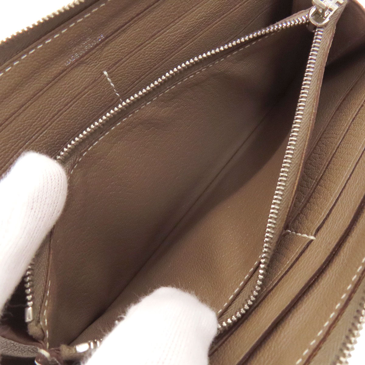 HERMES エルメス エブリン アザップロング エトープ シルバー金具 長財布（小銭入れあり） シェーブル レディース 中古