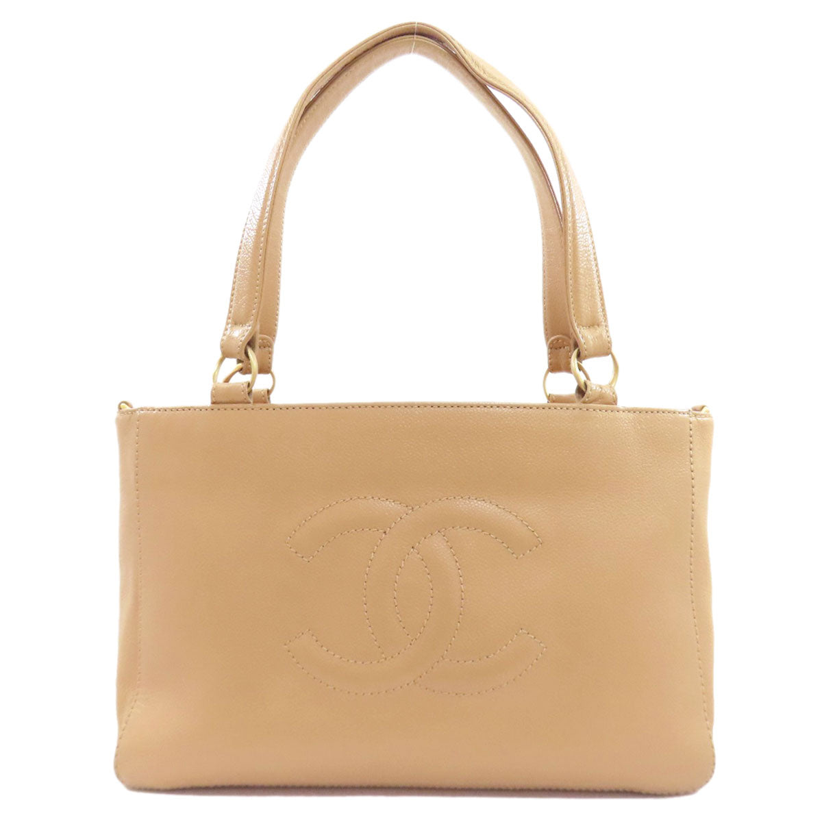 CHANEL シャネル ココマーク ゴールド金具 トートバッグ グレインド カーフスキン レディース 中古