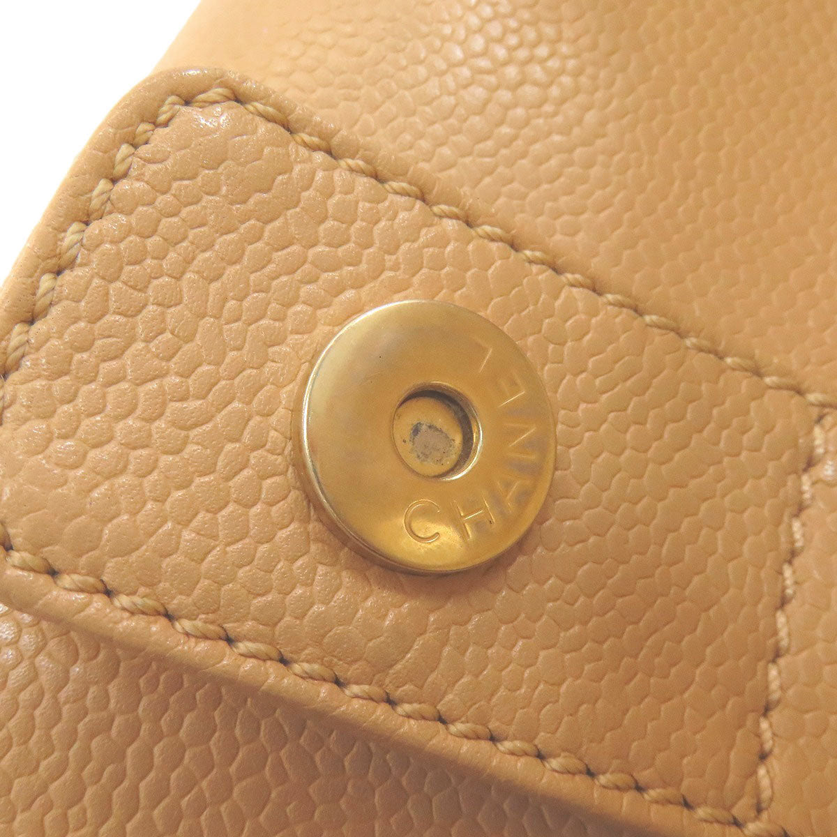 CHANEL シャネル ココマーク ゴールド金具 トートバッグ グレインド カーフスキン レディース 中古