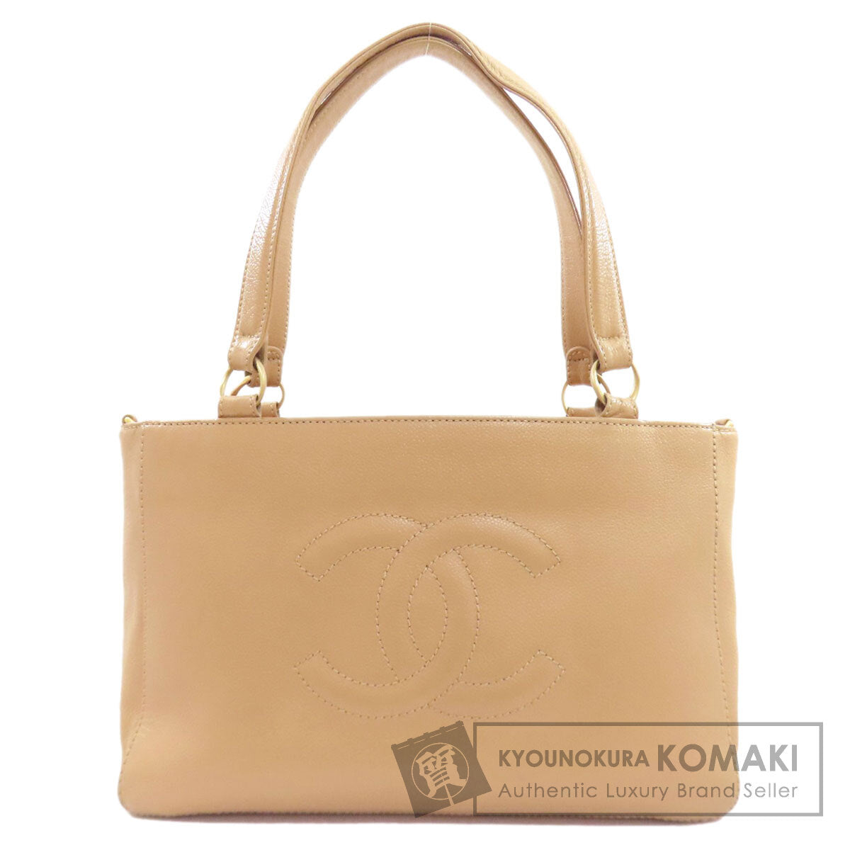 CHANEL シャネル ココマーク ゴールド金具 トートバッグ グレインド カーフスキン レディース 中古