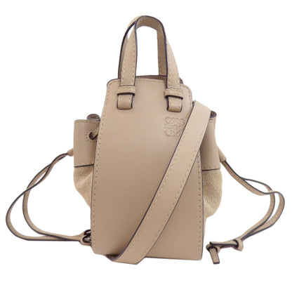 LOEWE ロエベ ハンモック ミニ 2WAY ハンドバッグ キャンバス レディース 中古