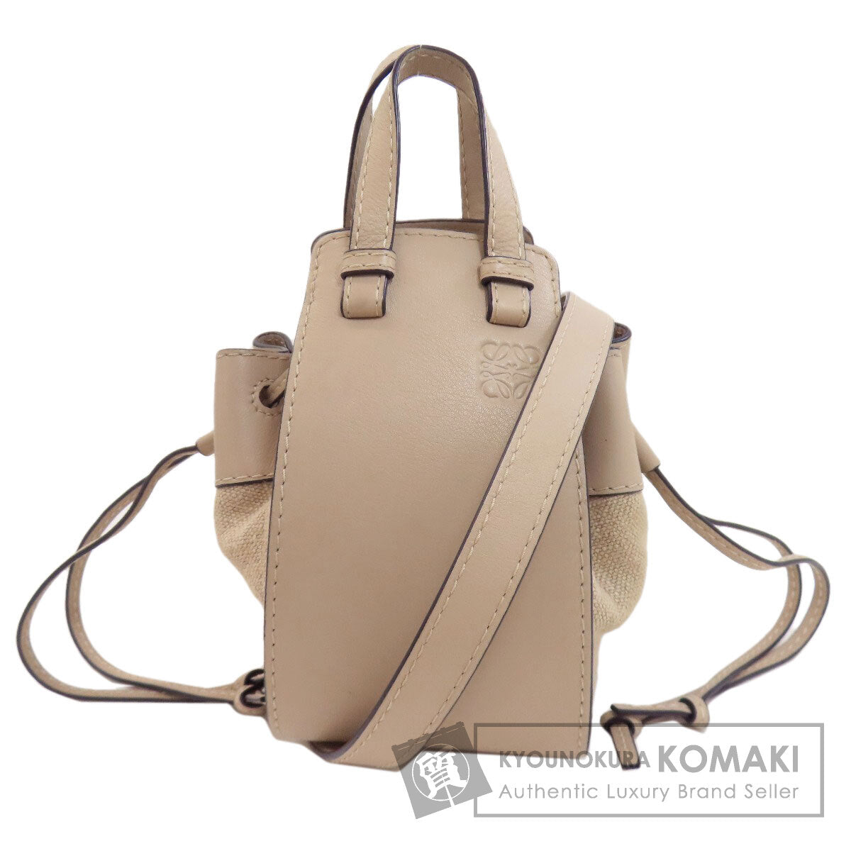 LOEWE ロエベ ハンモック ミニ 2WAY ハンドバッグ キャンバス レディース 中古