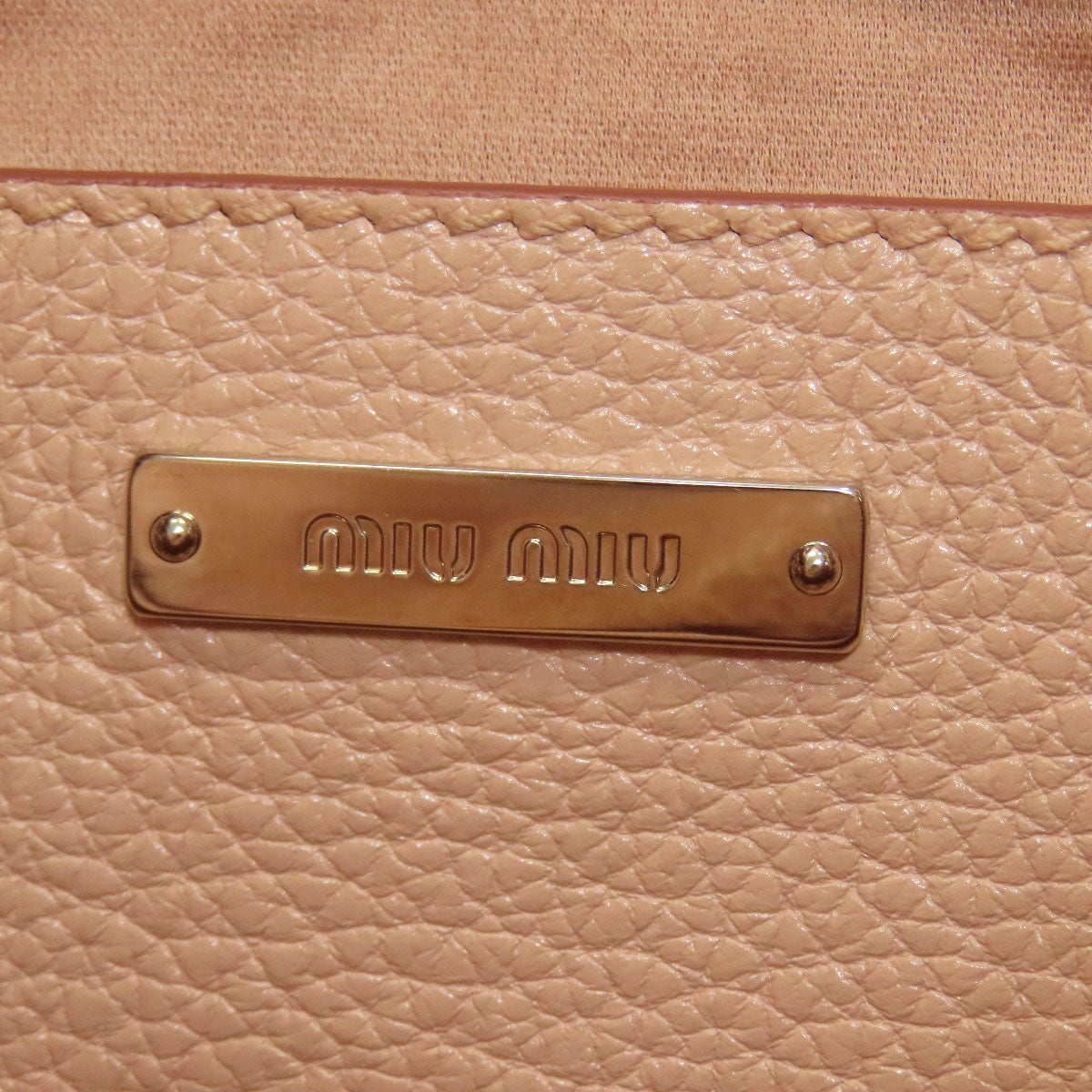 MIUMIU ミュウミュウ 2WAY ハンドバッグ レザー レディース 中古