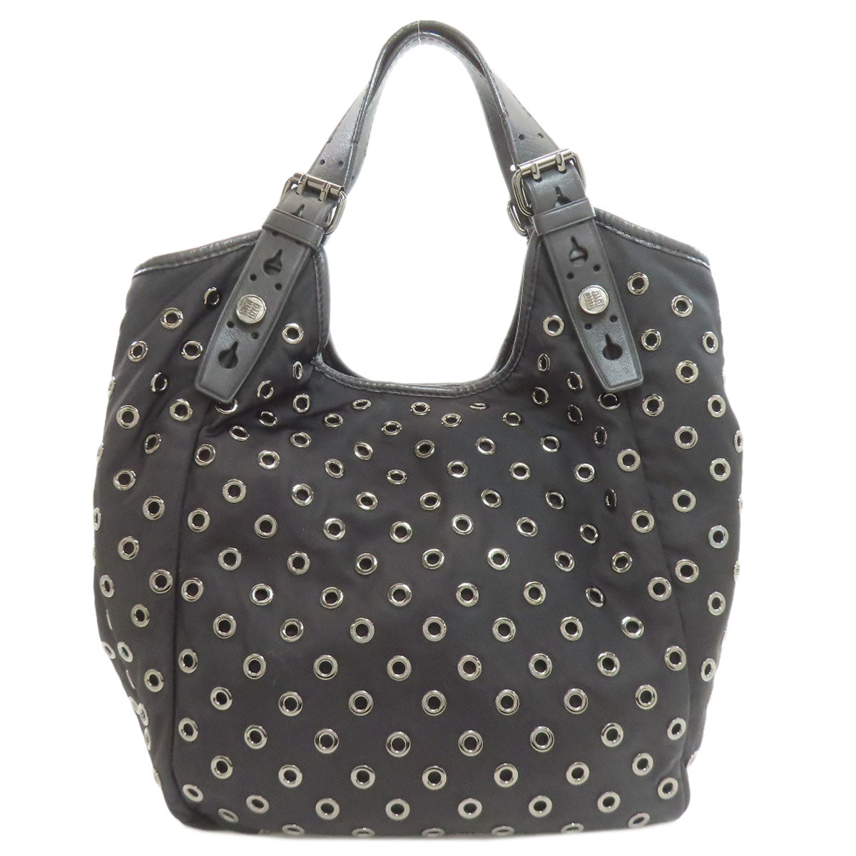GIVENCHY ジバンシー パンチング トートバッグ ナイロン レディース 中古